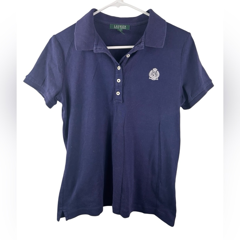 Lauren Ralph Lauren women’s  Navy Short Sleeve Polo with White Crest